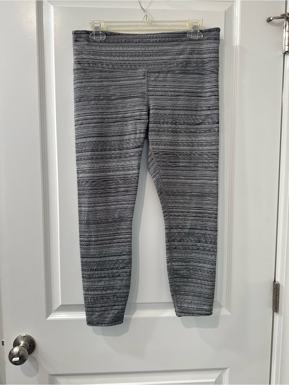 Athleta Heathered Gray Space-Dye Workout Leggings